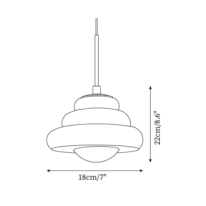 Vortex lámpara colgante