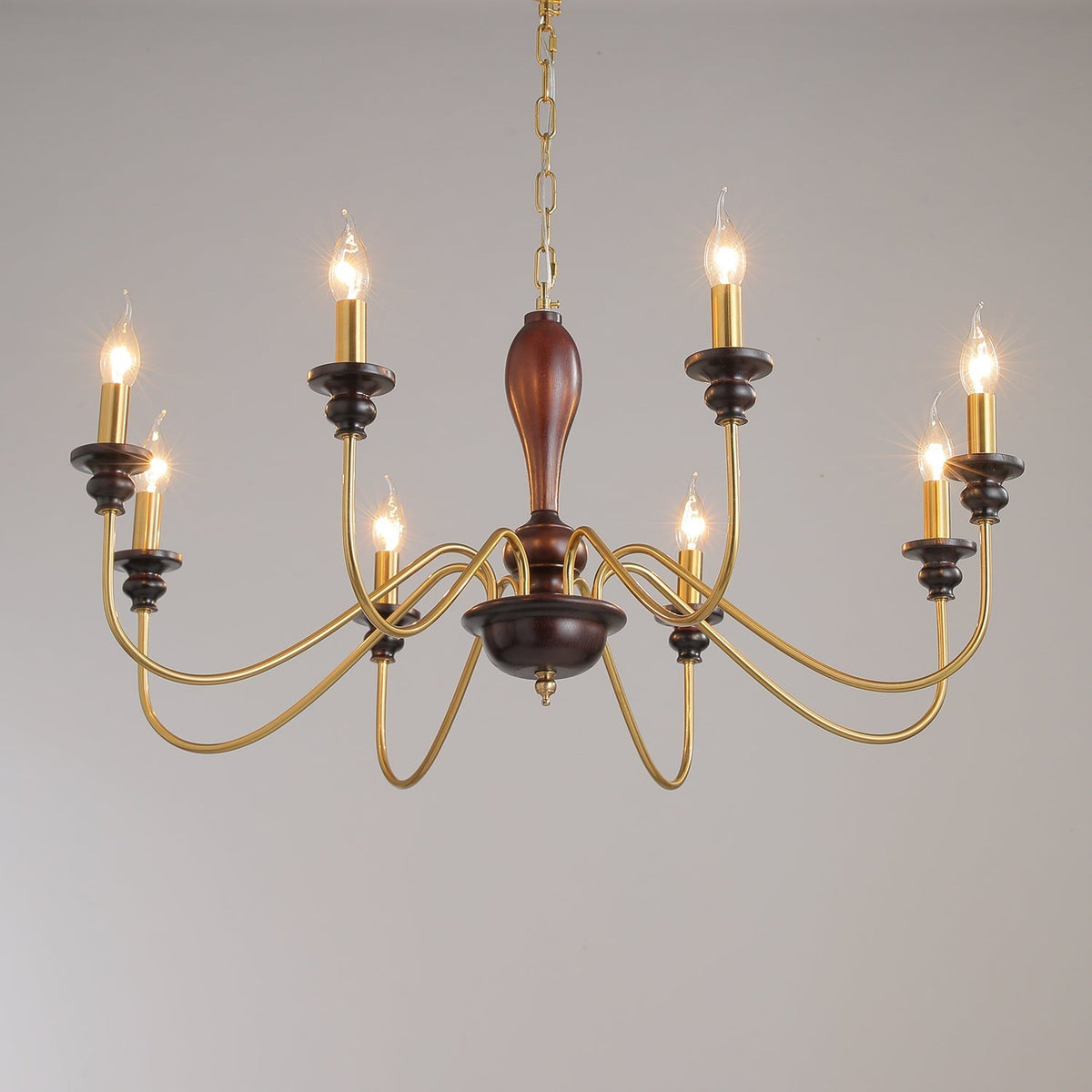 Ilvenan lámpara de araña tradicional elegancia vintage madera