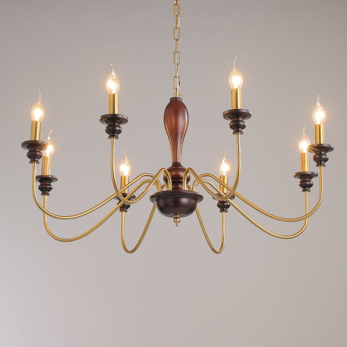 Ilvenan lámpara de araña tradicional elegancia vintage madera