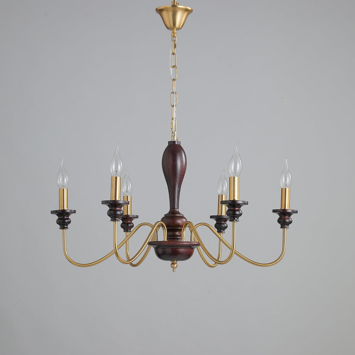 Ilvenan lámpara de araña tradicional elegancia vintage madera