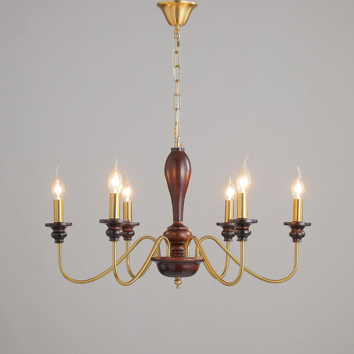 Ilvenan lámpara de araña tradicional elegancia vintage madera