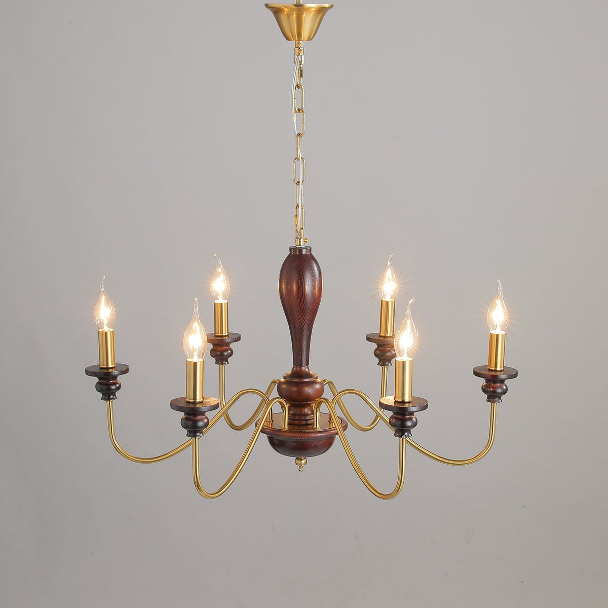 Ilvenan lámpara de araña tradicional elegancia vintage madera