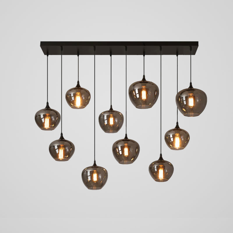 Tevely lámpara colgante de vidrio industrial chic