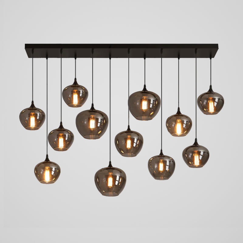 Tevely lámpara colgante de vidrio industrial chic