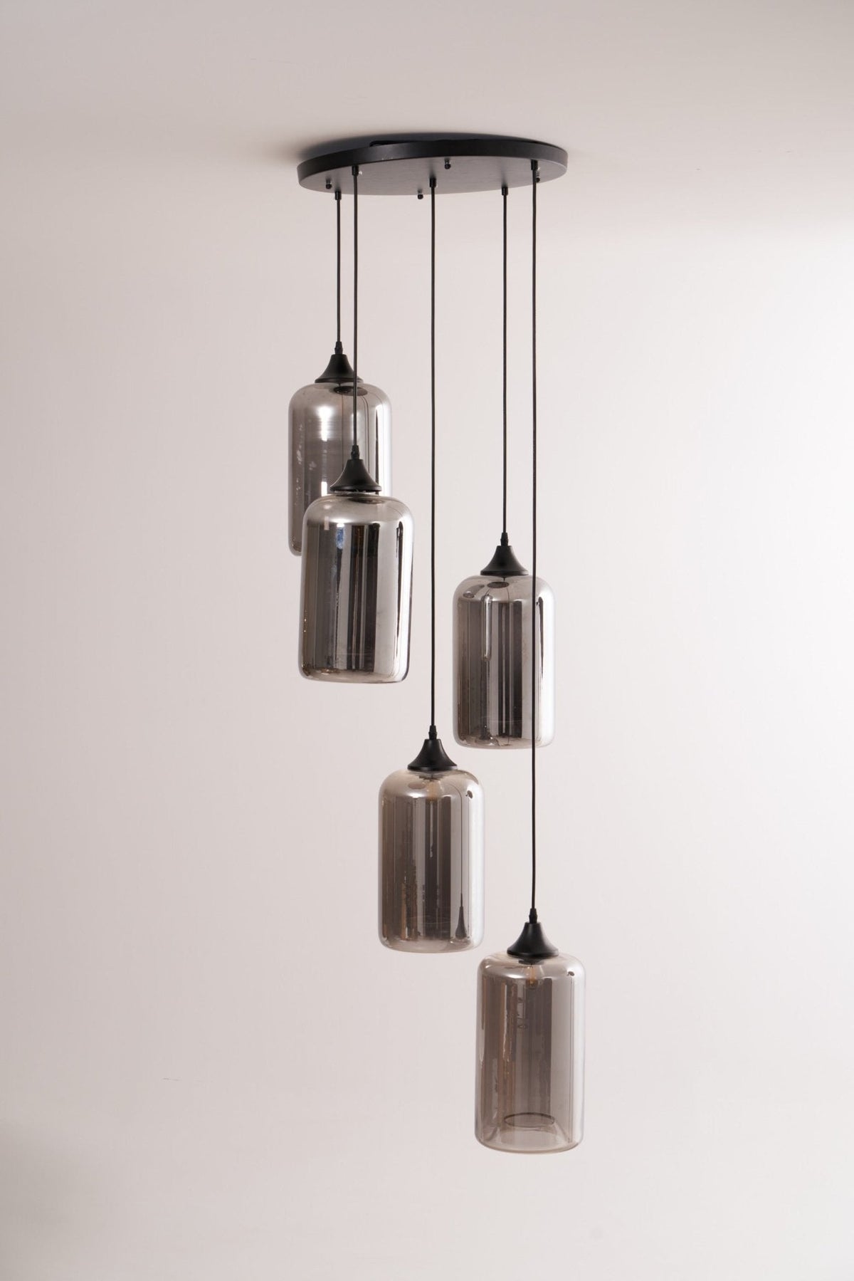 Tevely lámpara colgante de vidrio industrial chic