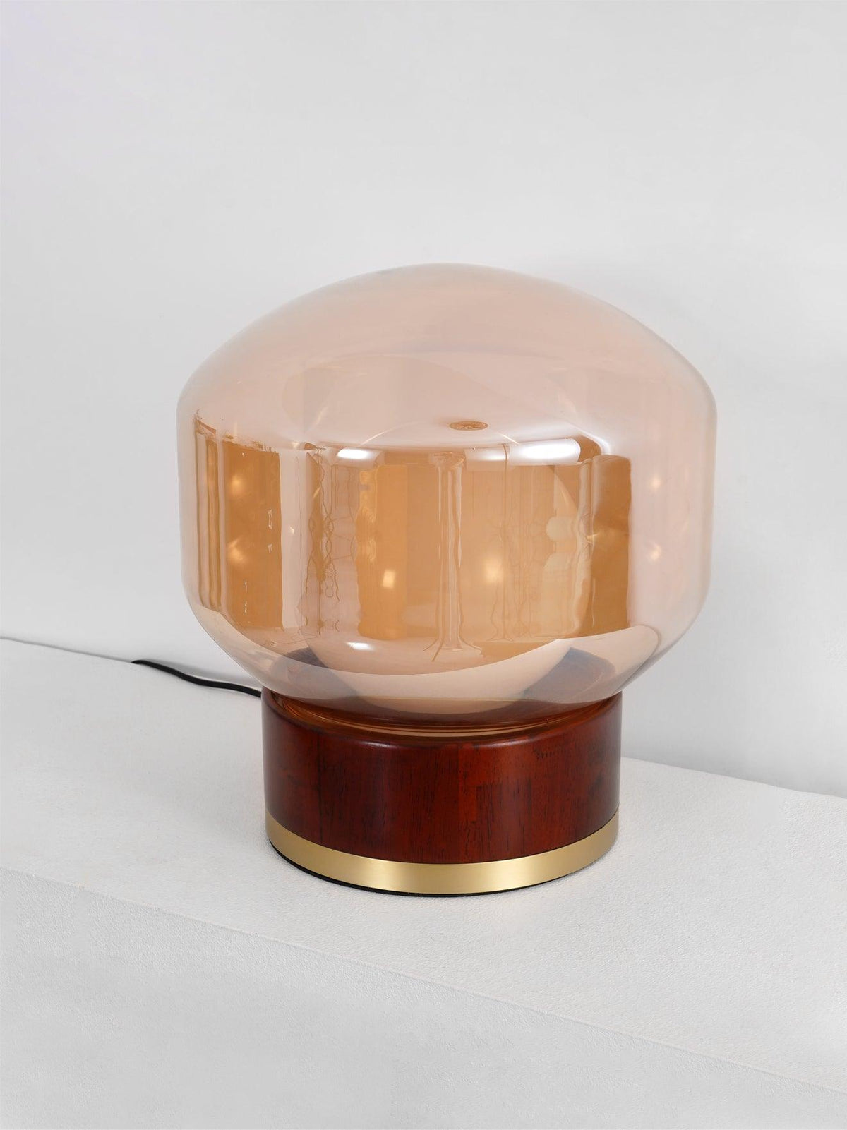 Brinox lámpara de mesa artística de madera