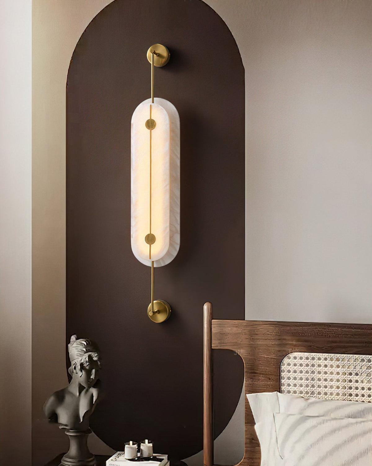 Brace alabastro aplique de pared