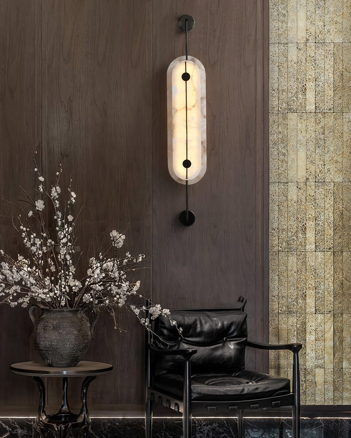 Brace alabastro aplique de pared