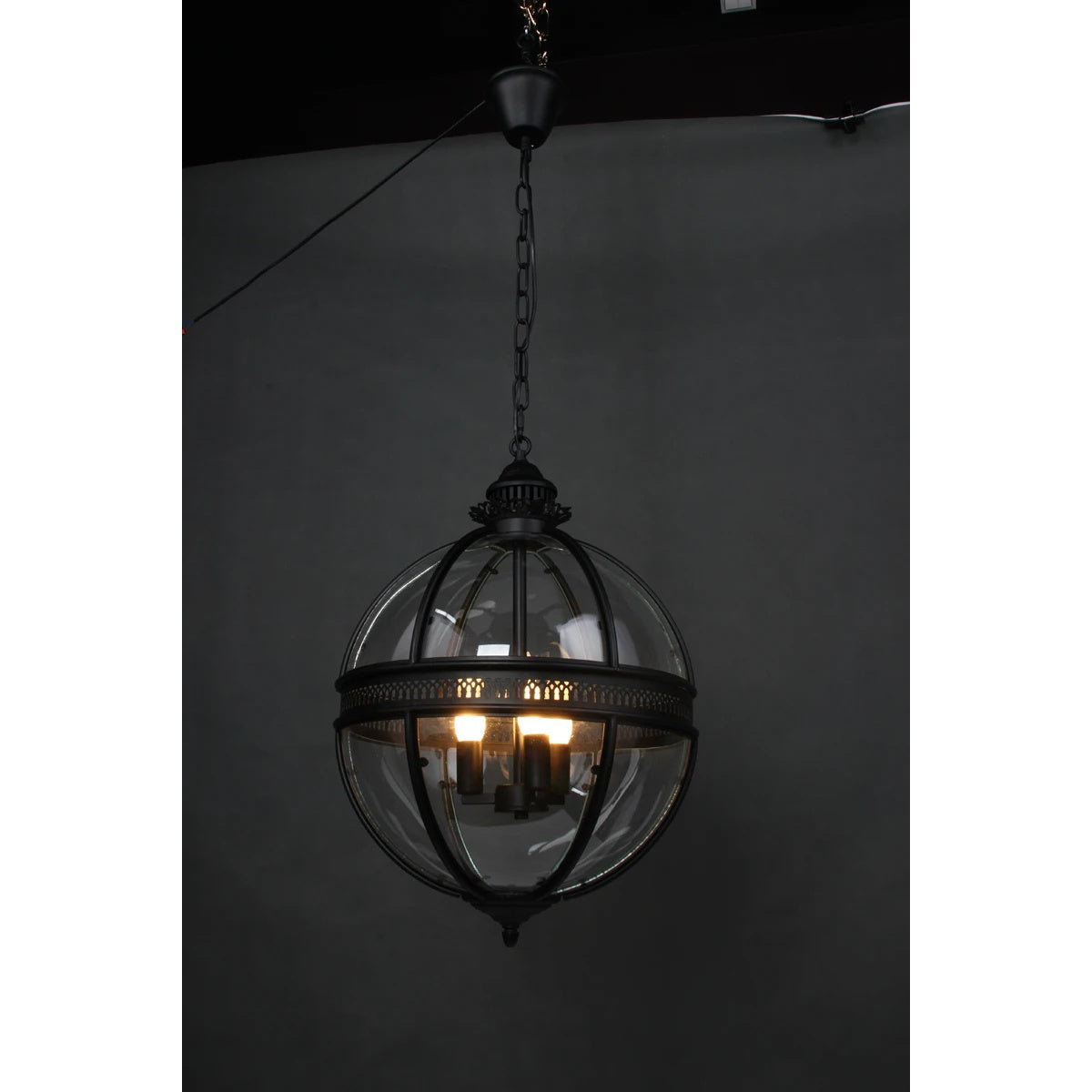 Svelte lámpara colgante vintage industrial de vidrio