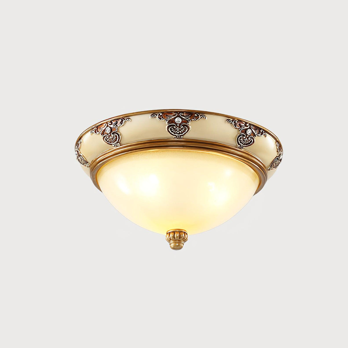 Eiriveon lámpara de techo vidrio esmerilado vintage beige