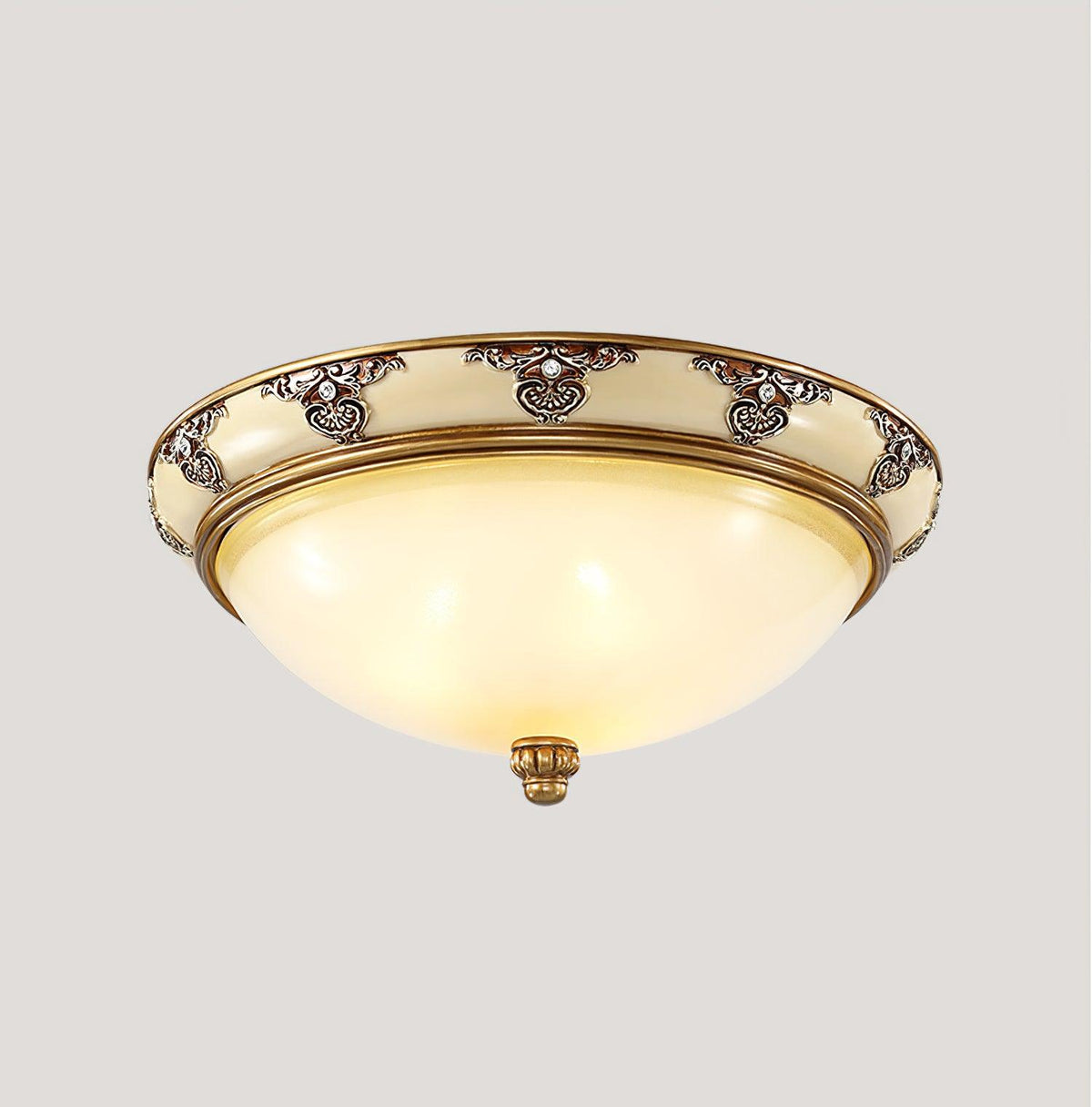 Eiriveon lámpara de techo vidrio esmerilado vintage beige