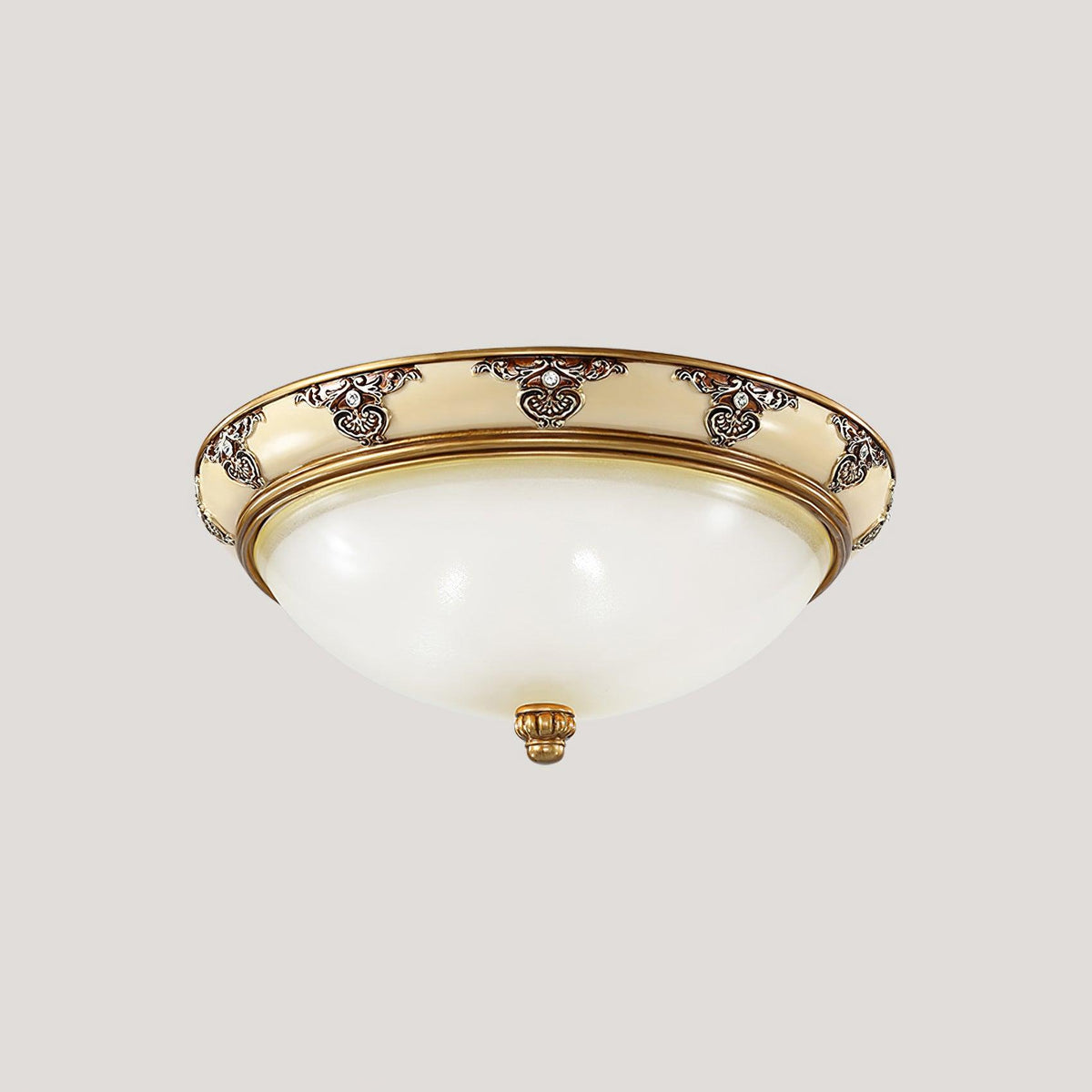Eiriveon lámpara de techo vidrio esmerilado vintage beige