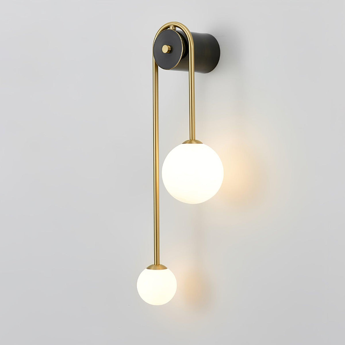 Teveny aplique de pared moderno minimalista de latón con vidrio