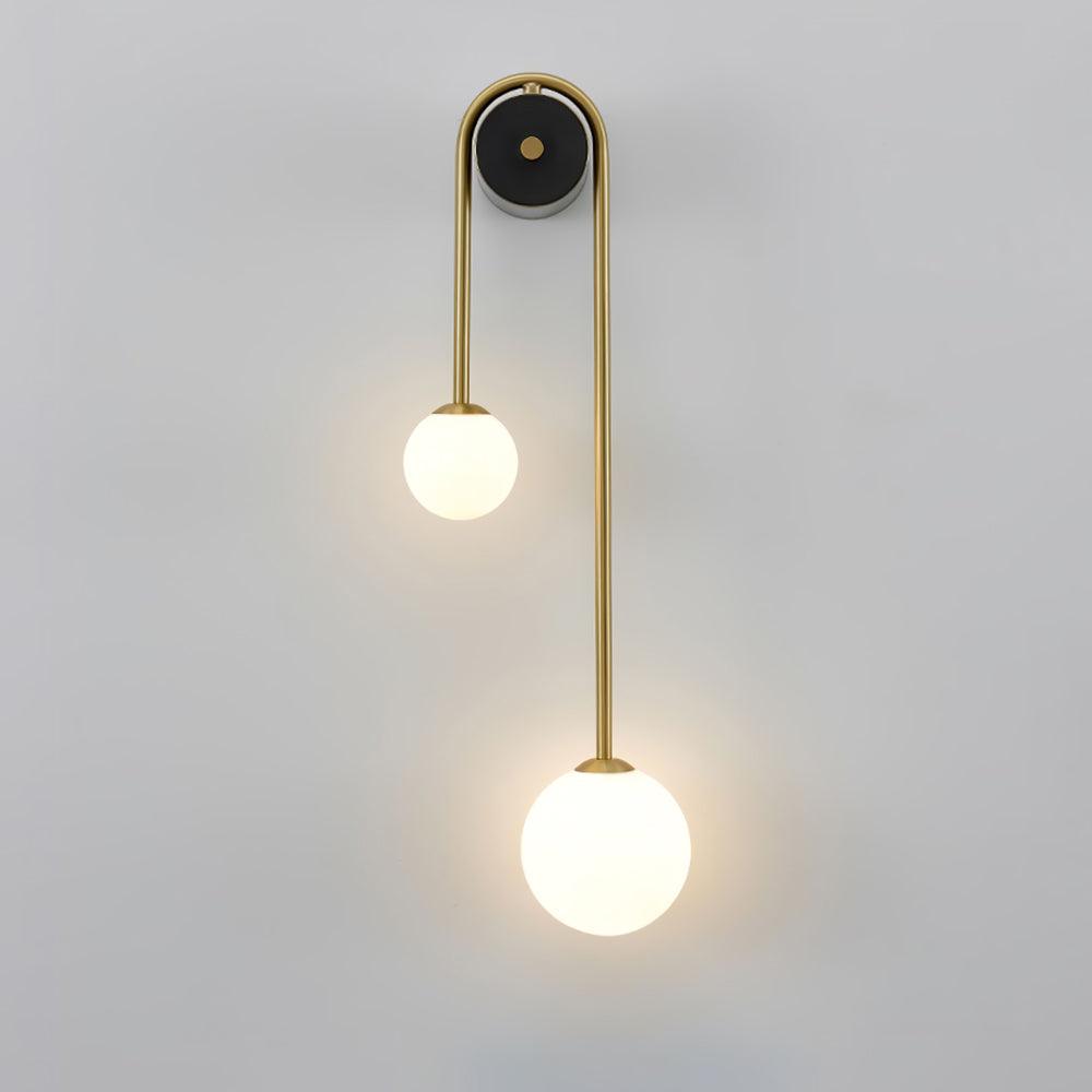 Teveny aplique de pared moderno minimalista de latón con vidrio
