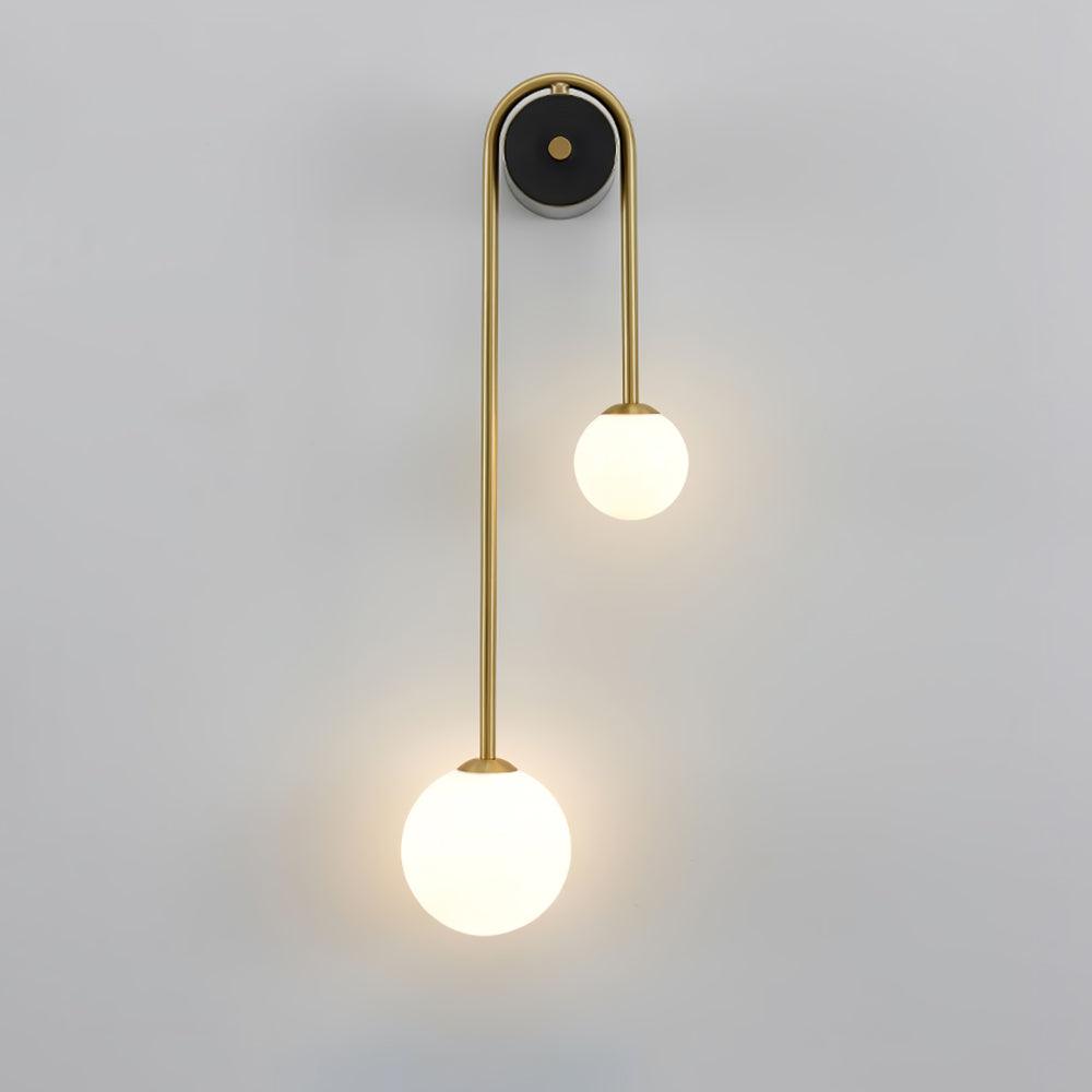 Teveny aplique de pared moderno minimalista de latón con vidrio