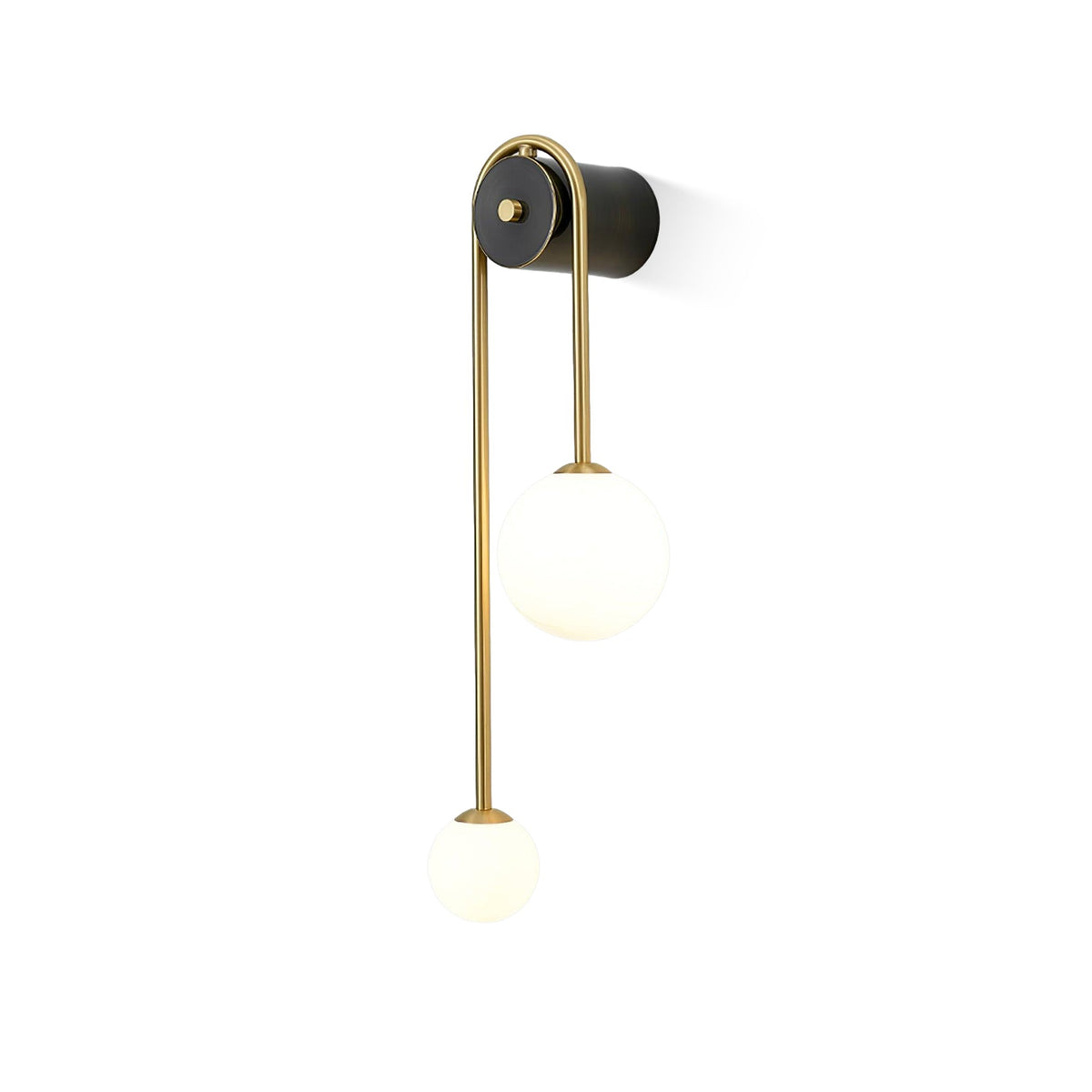 Teveny aplique de pared moderno minimalista de latón con vidrio