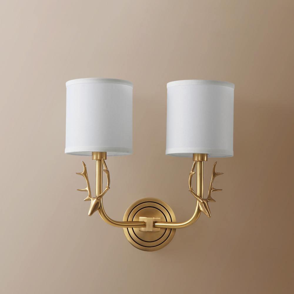 Auriviella aplique de pared elegancia Cabeza de ciervo latón