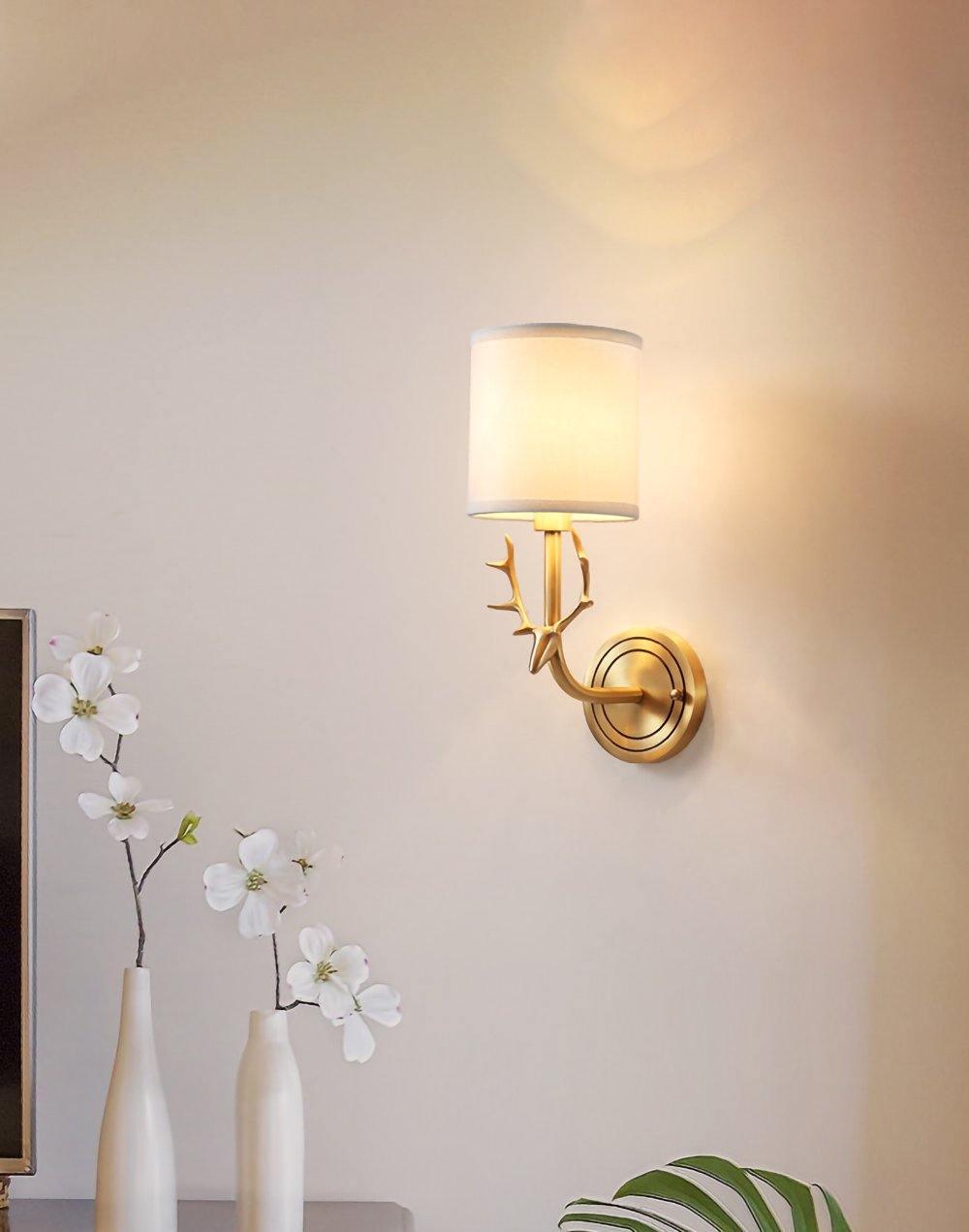 Auriviella aplique de pared elegancia Cabeza de ciervo latón