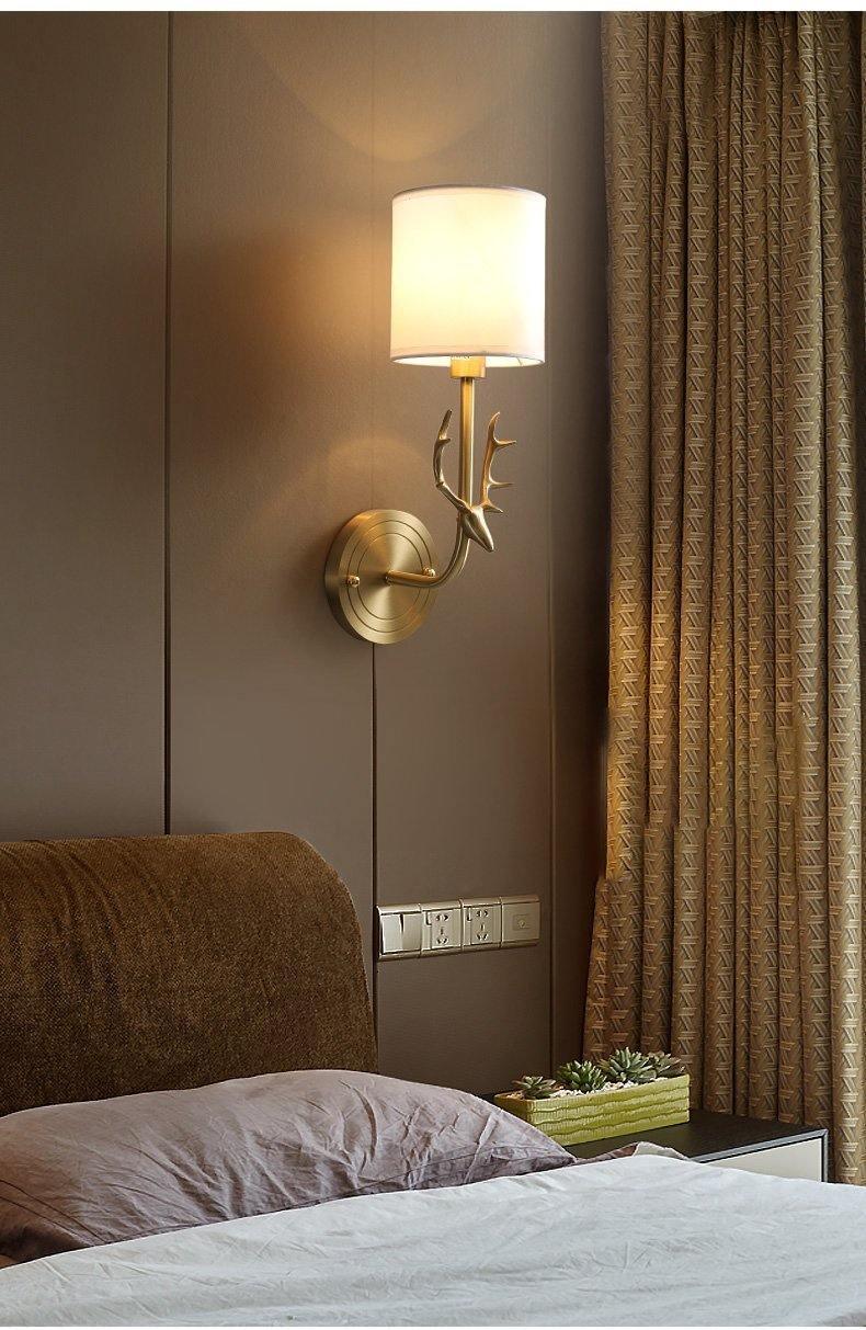 Auriviella aplique de pared elegancia Cabeza de ciervo latón