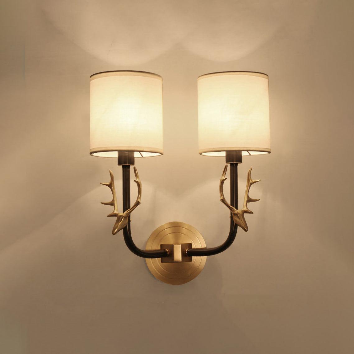 Auriviella aplique de pared elegancia Cabeza de ciervo latón