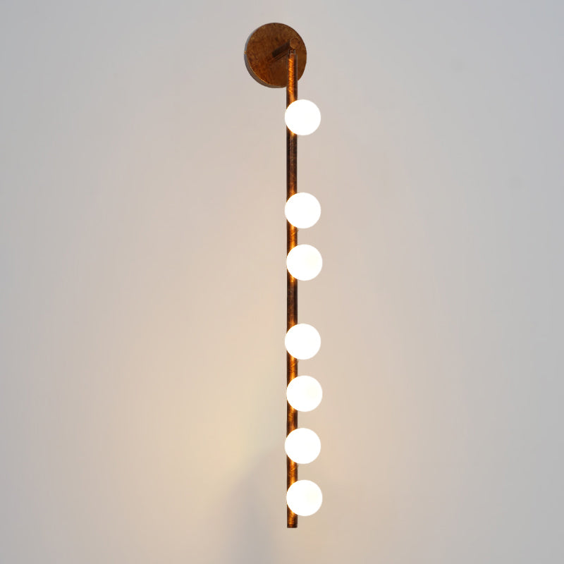 Rory aplique de pared moderno minimalista de tubo en latón y vidrio