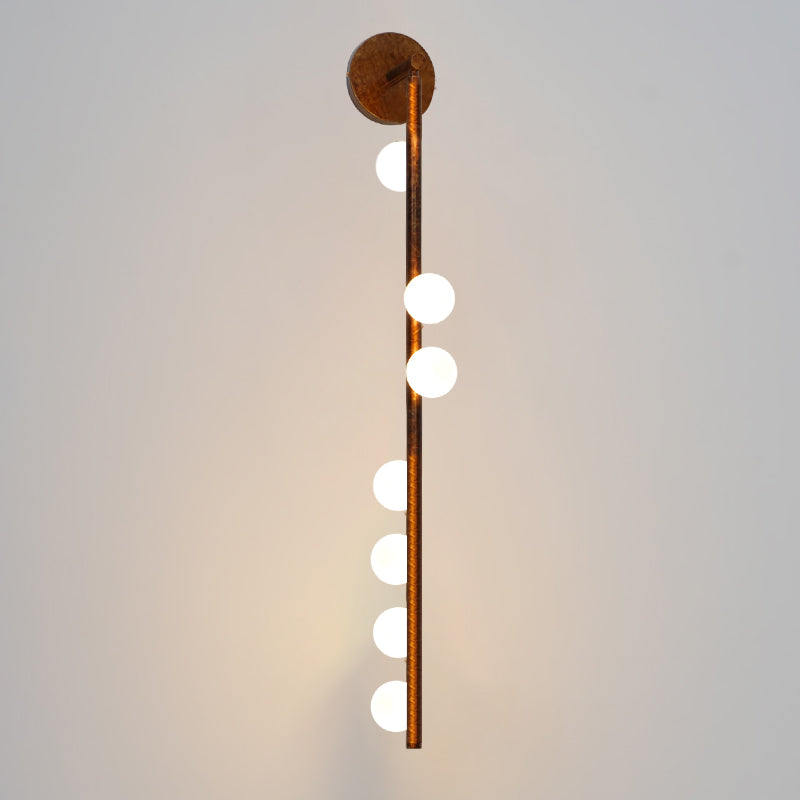 Rory aplique de pared moderno minimalista de tubo en latón y vidrio
