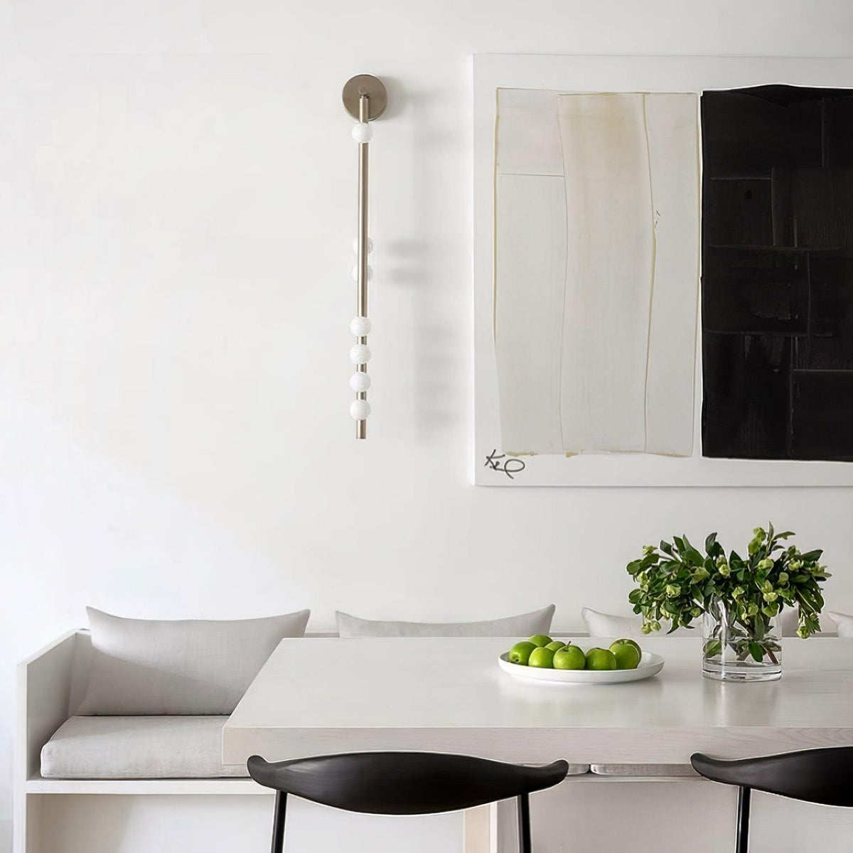 Rory aplique de pared moderno minimalista de tubo en latón y vidrio