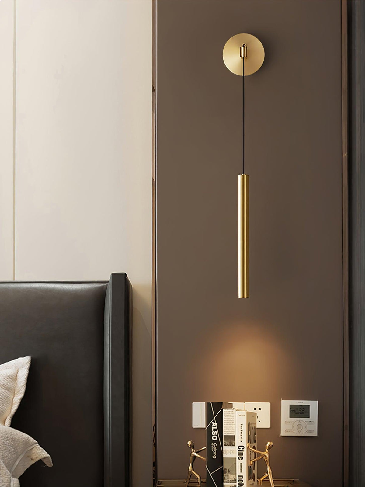 Loxley aplique de pared moderno minimalista lineal de latón