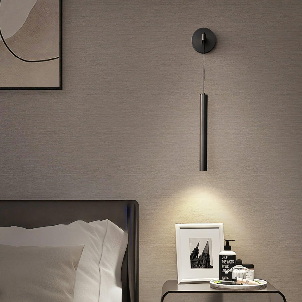 Loxley aplique de pared moderno minimalista lineal de latón