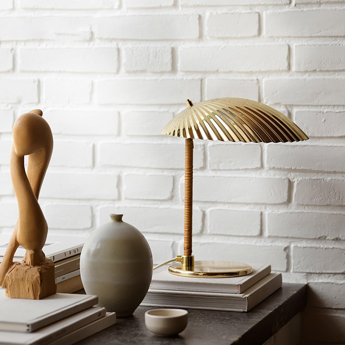 Zorare lámpara de mesa de latón glam