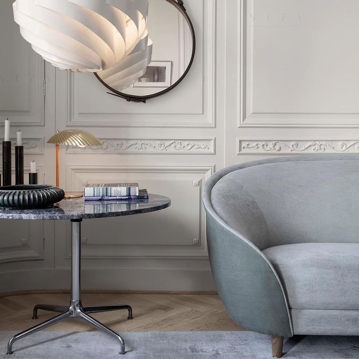 Zorare lámpara de mesa de latón glam