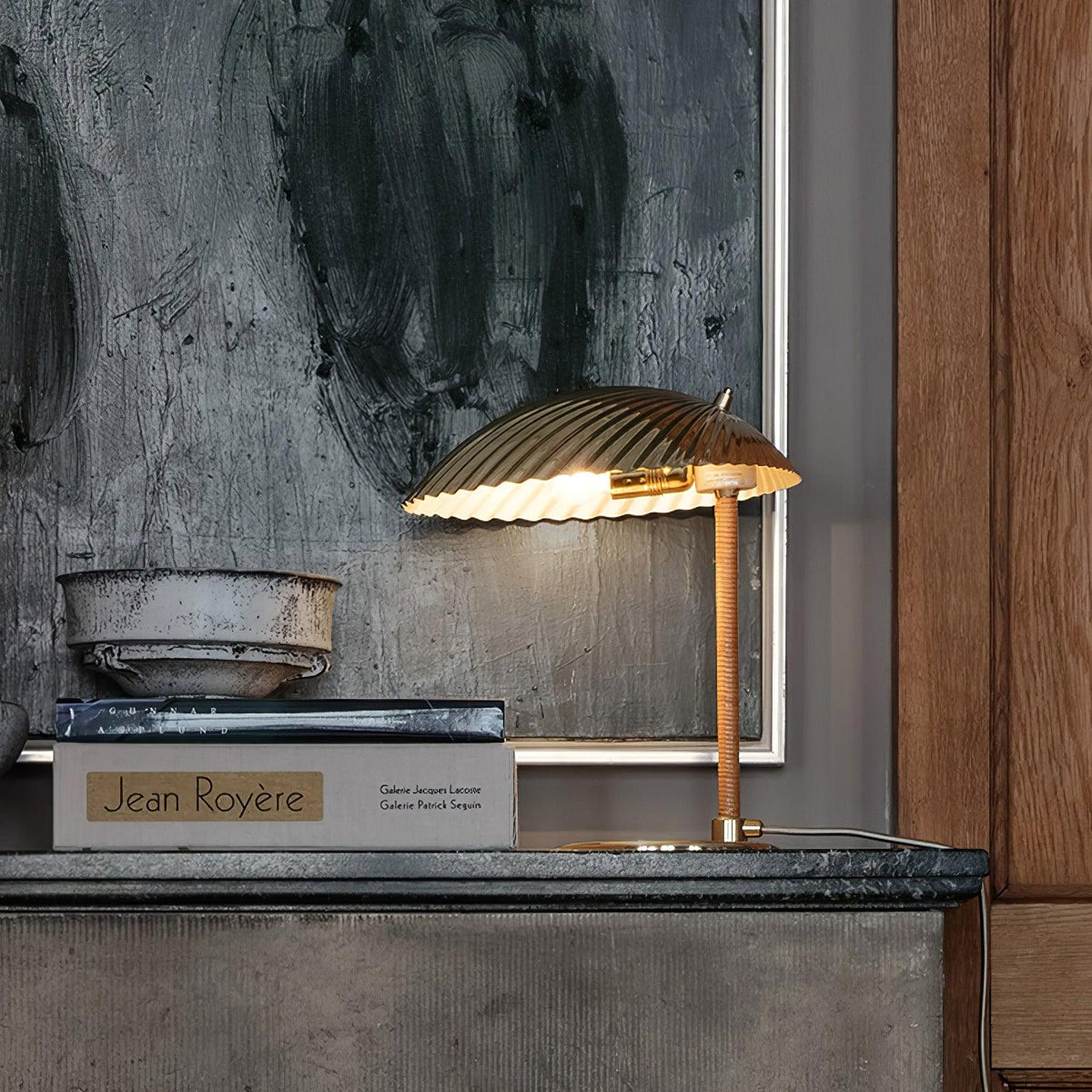 Zorare lámpara de mesa de latón glam