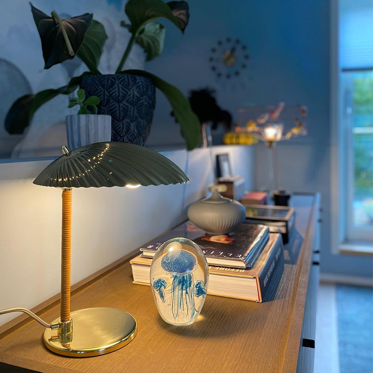 Zorare lámpara de mesa de latón glam