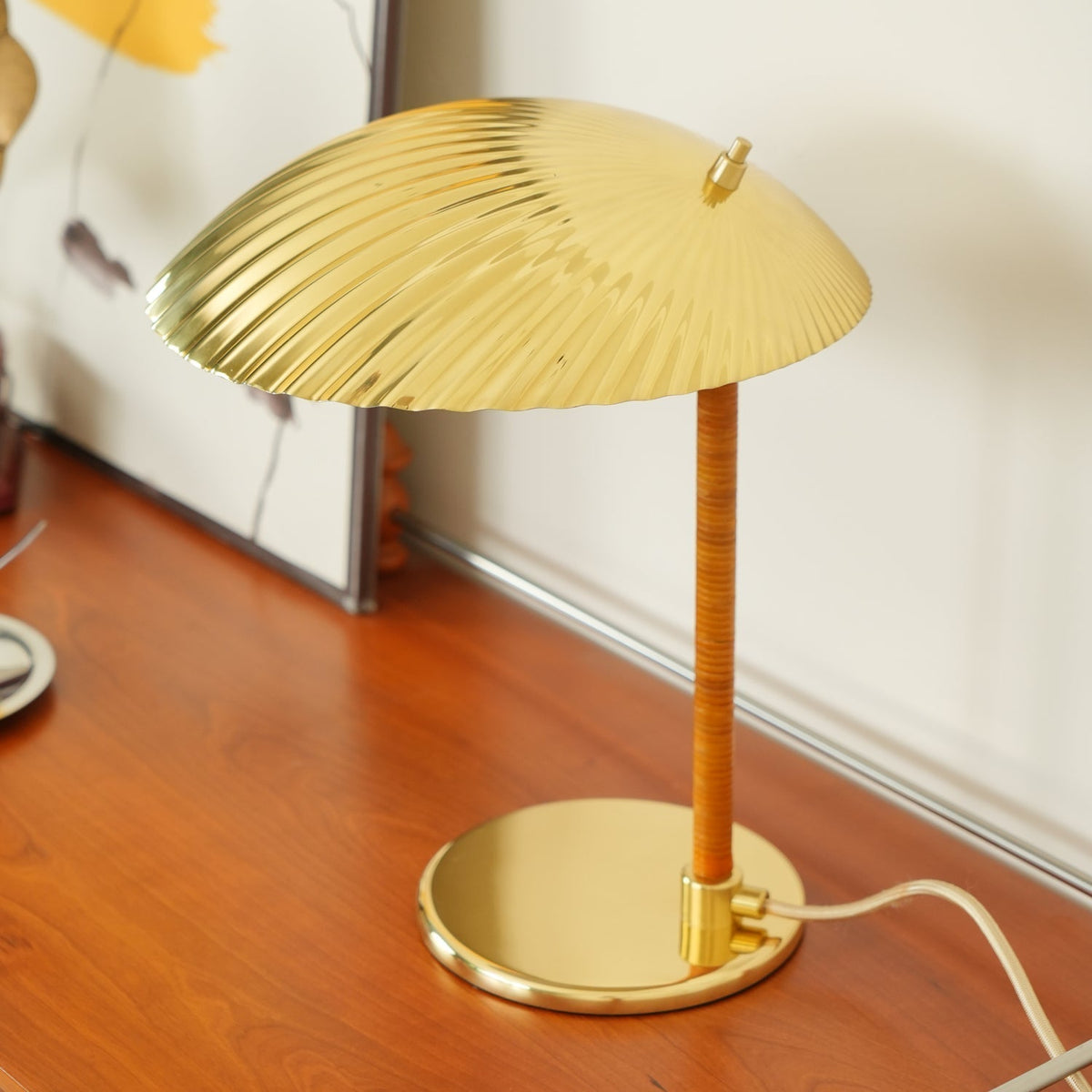 Zorare lámpara de mesa de latón glam