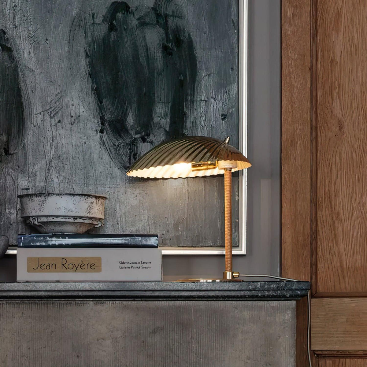 Zorare lámpara de mesa de latón glam