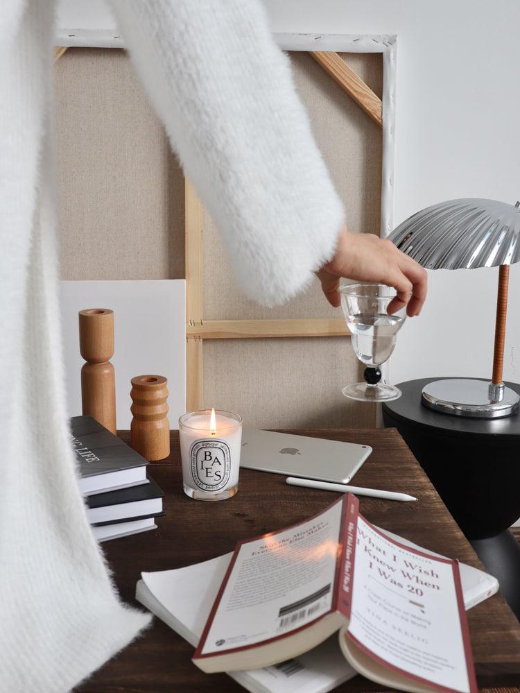 Zorare lámpara de mesa de latón glam