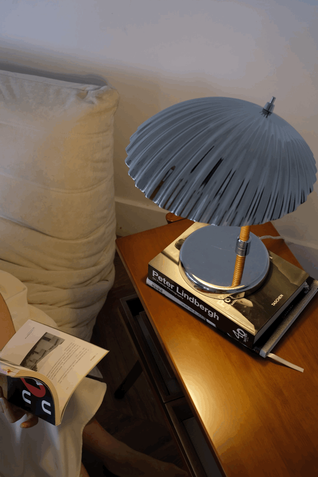 Zorare lámpara de mesa de latón glam
