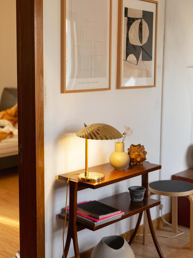 Zorare lámpara de mesa de latón glam