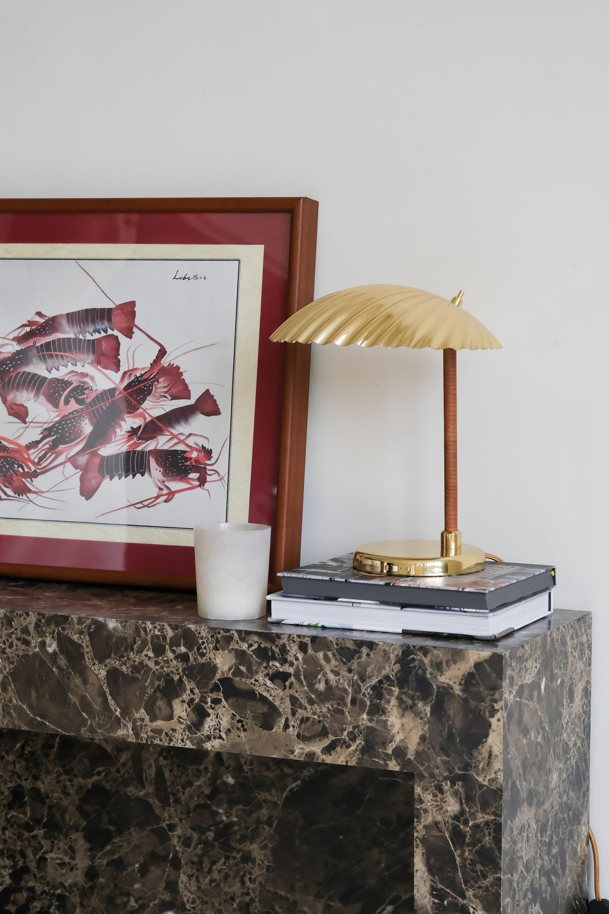Zorare lámpara de mesa de latón glam