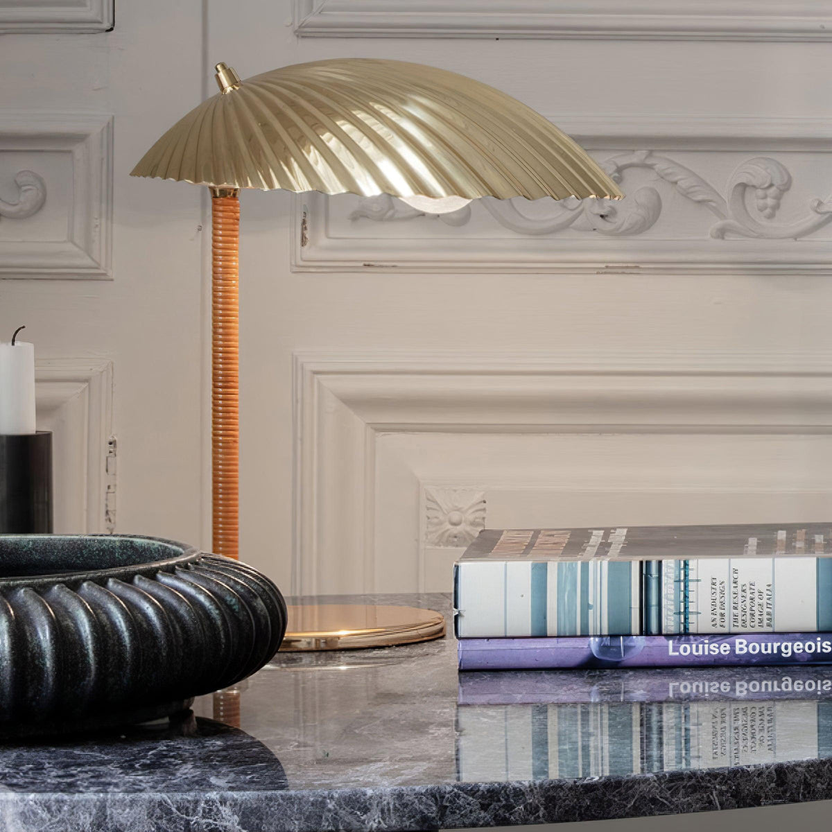 Zorare lámpara de mesa de latón glam