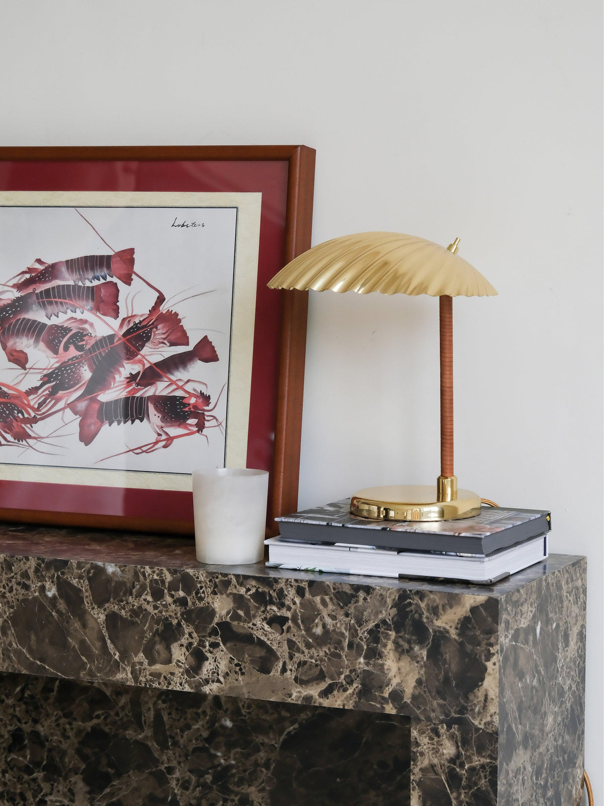 Zorare lámpara de mesa de latón glam