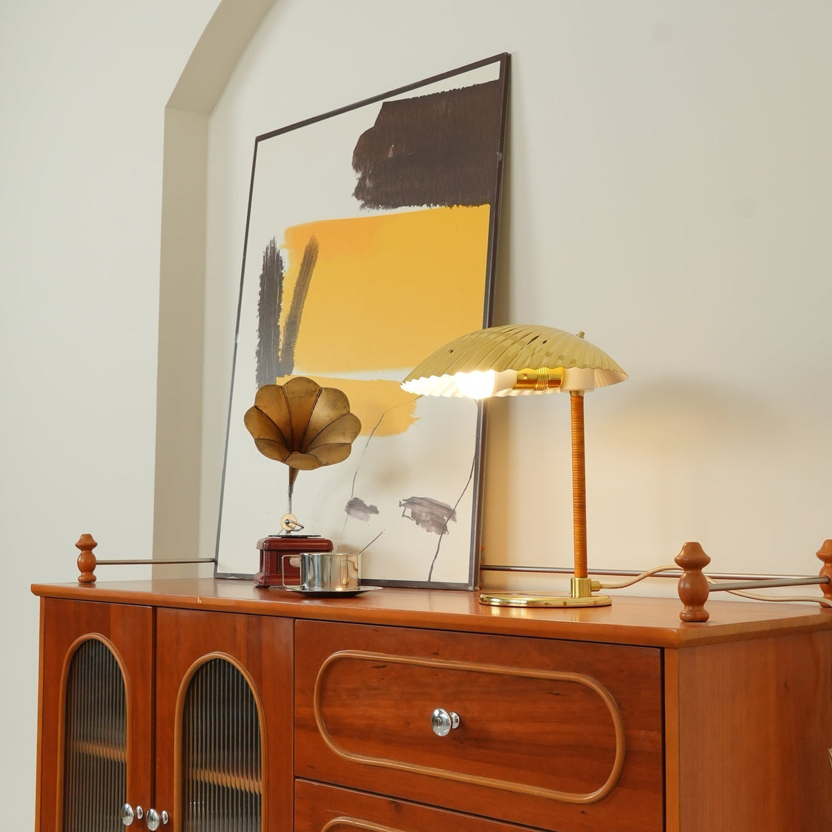 Zorare lámpara de mesa de latón glam