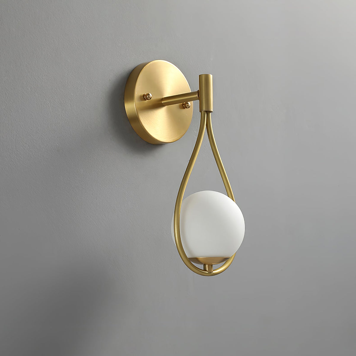 Eiralaya aplique de pared moderno minimalista de latón y vidrio