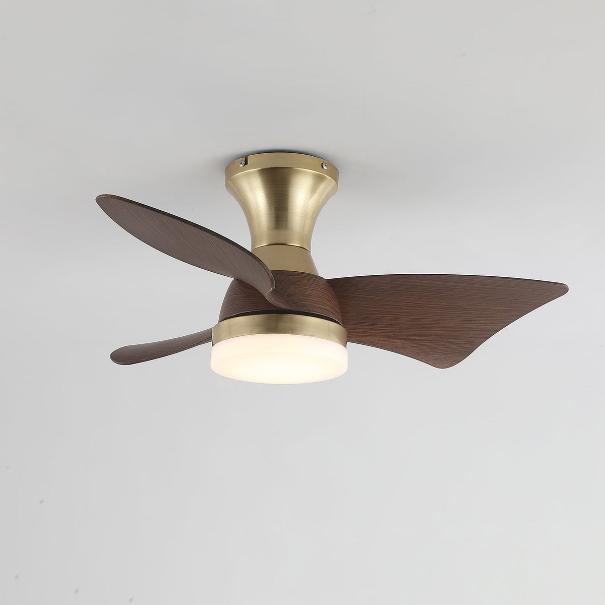 Aureon ventilador de techo con luz moderno de madera