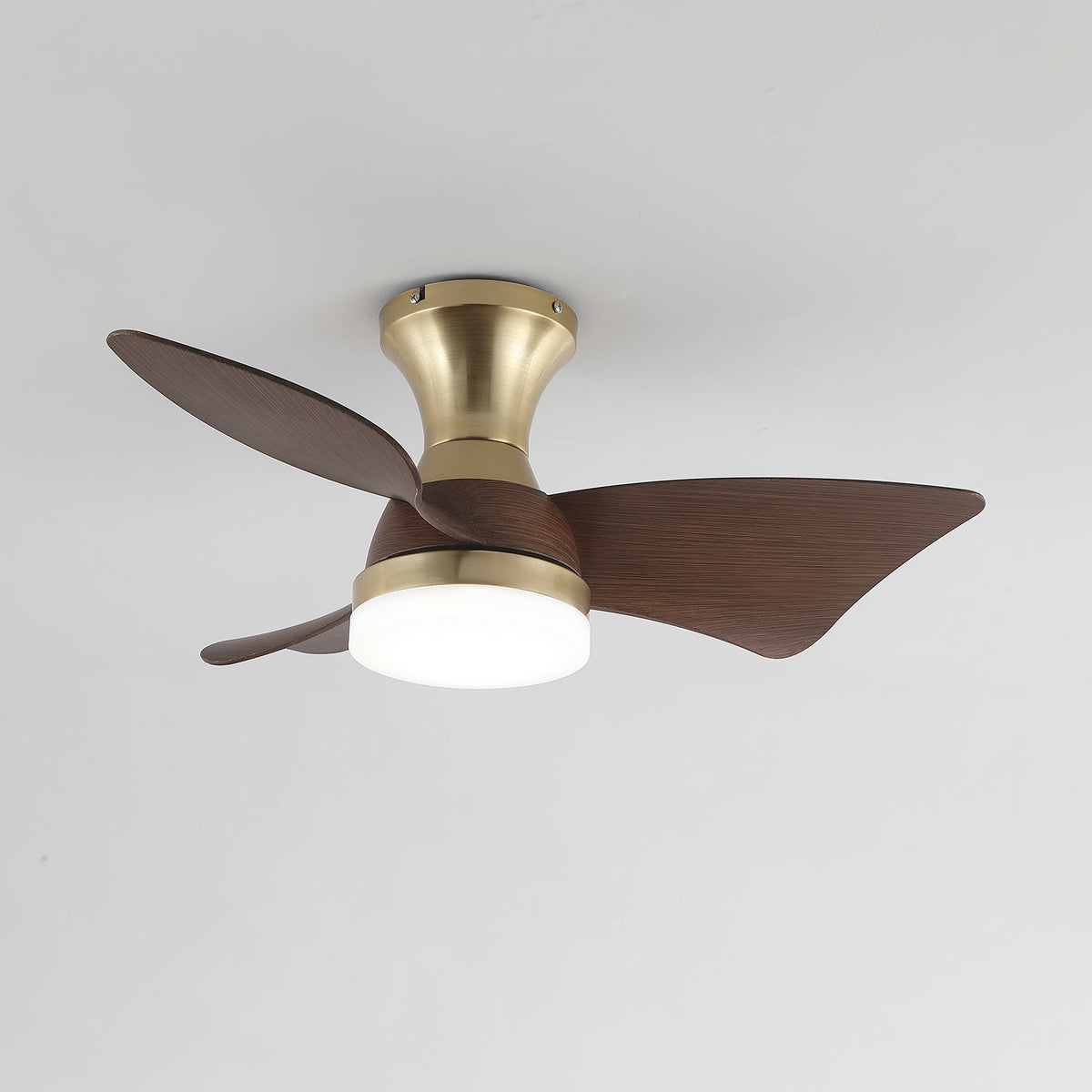 Aureon ventilador de techo con luz moderno de madera