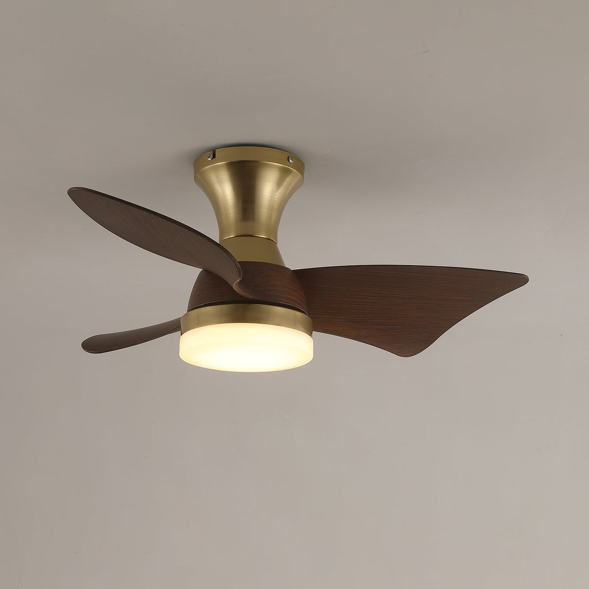Aureon ventilador de techo con luz moderno de madera