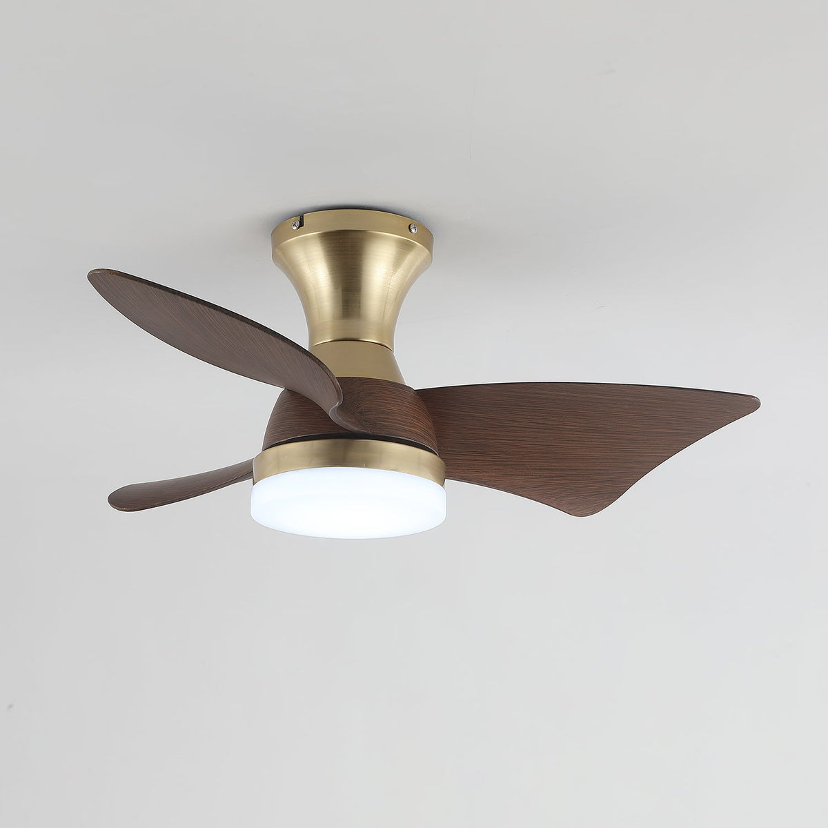 Aureon ventilador de techo con luz moderno de madera