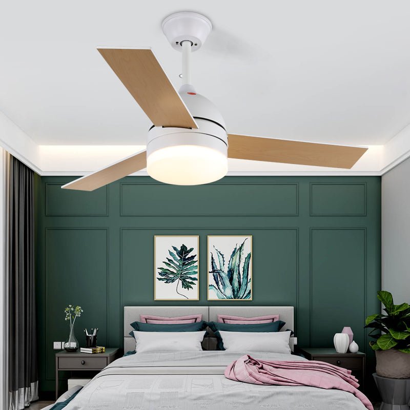 Selena ventilador de techo con luz minimalista de madera