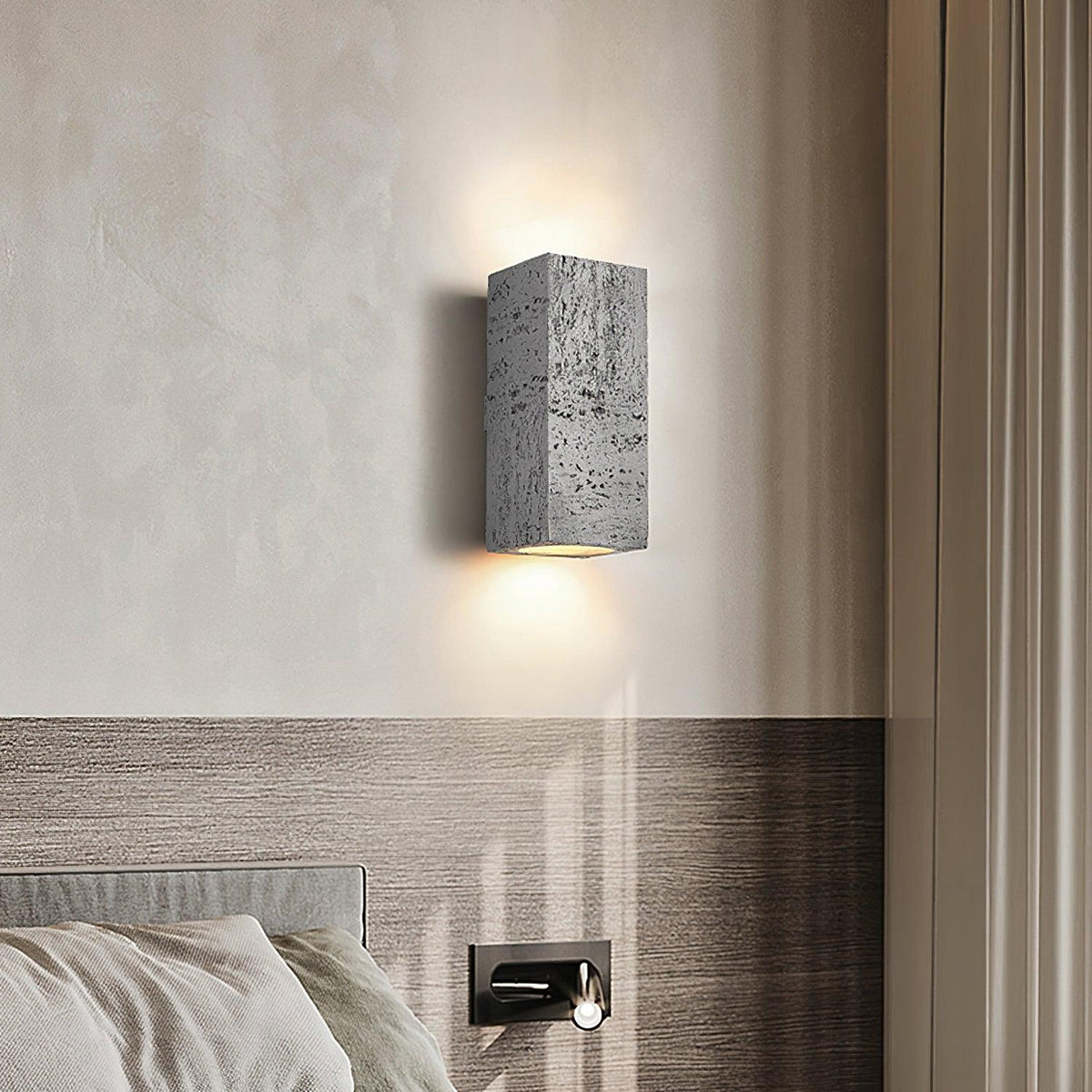 Veleraria aplique de pared moderno minimalista de material compuesto