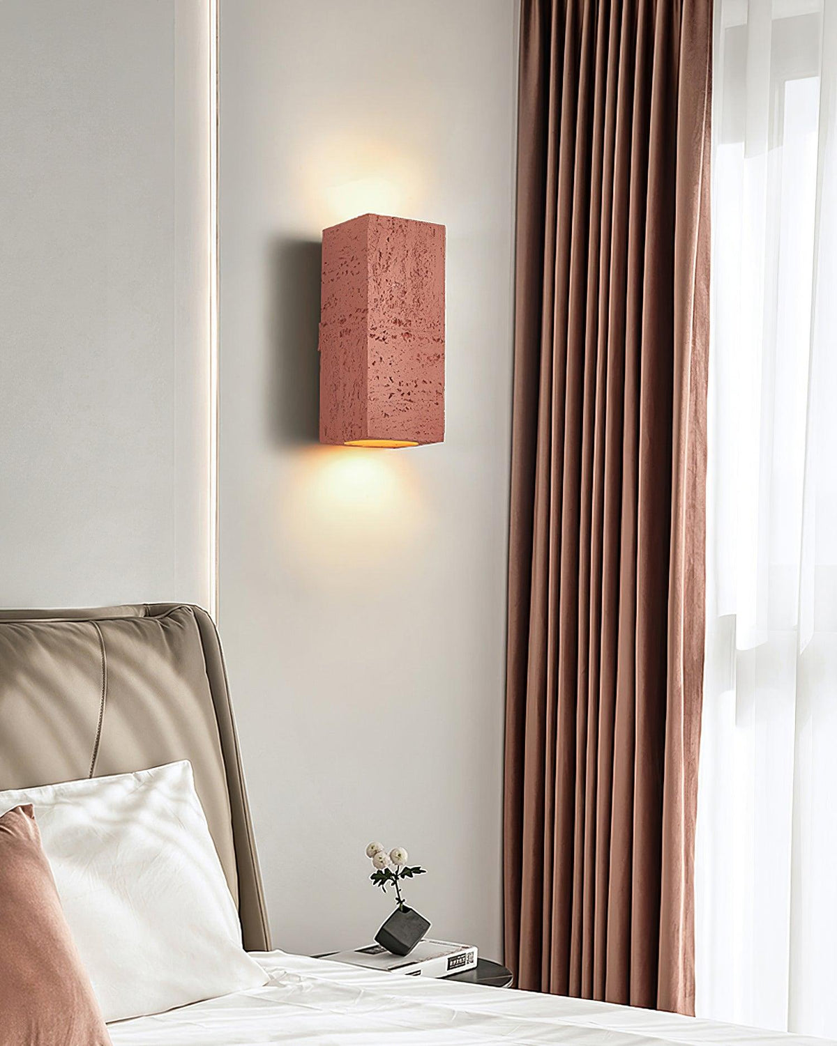 Veleraria aplique de pared moderno minimalista de material compuesto